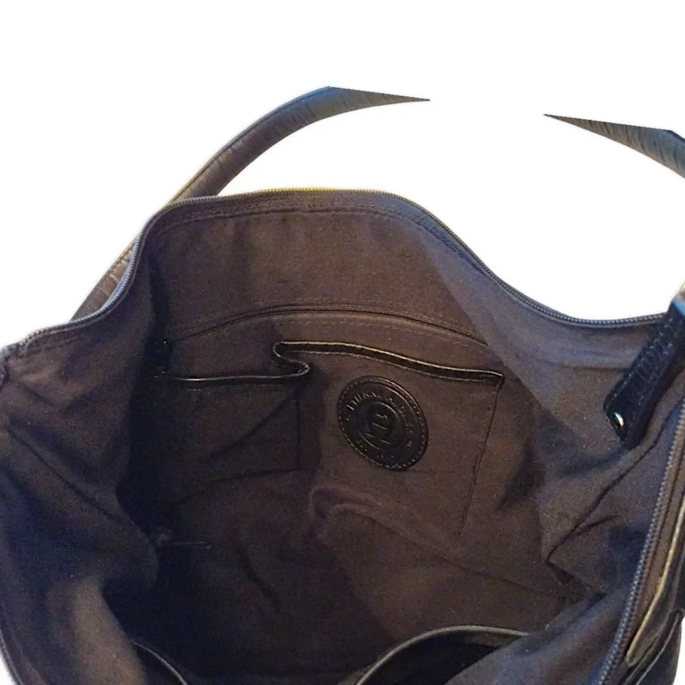 Etienne Aigner Leather HOBO Shoulder Bag, Black, Vintage